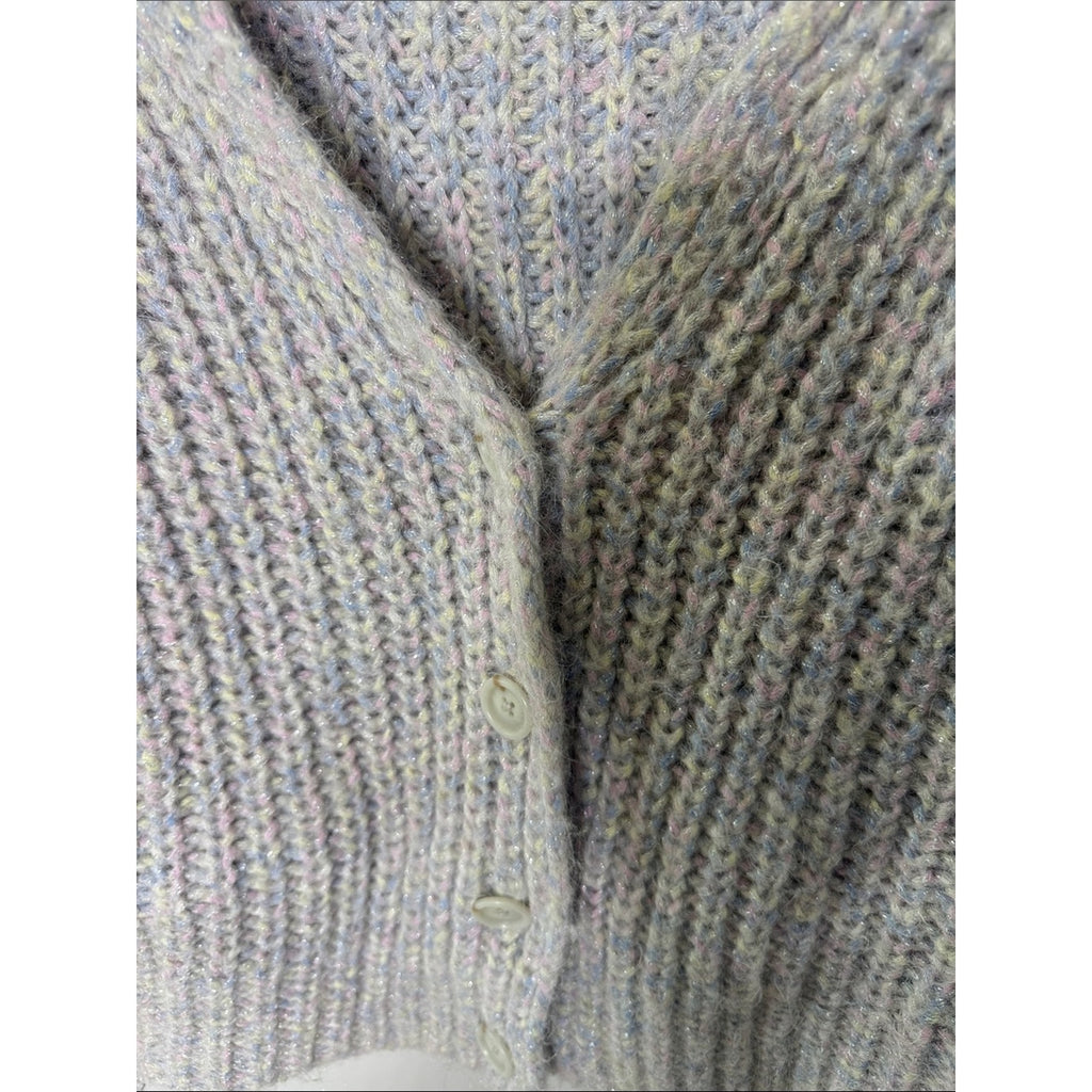 Wilfred Pastel Multicolor Knit V-Neck Button Cardigan Size Medium