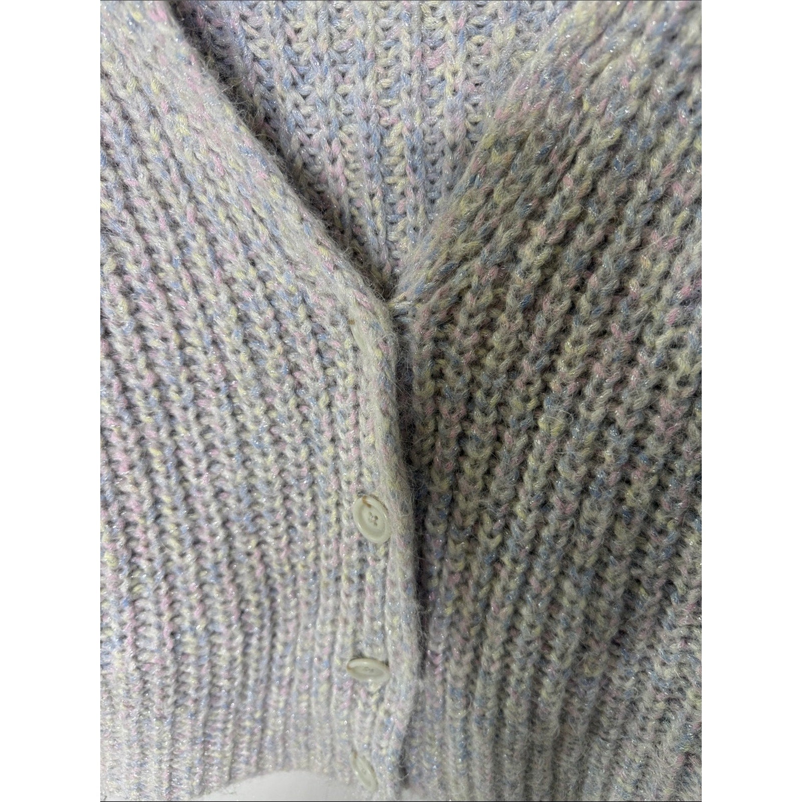 Wilfred Pastel Multicolor Knit V-Neck Button Cardigan Size Medium