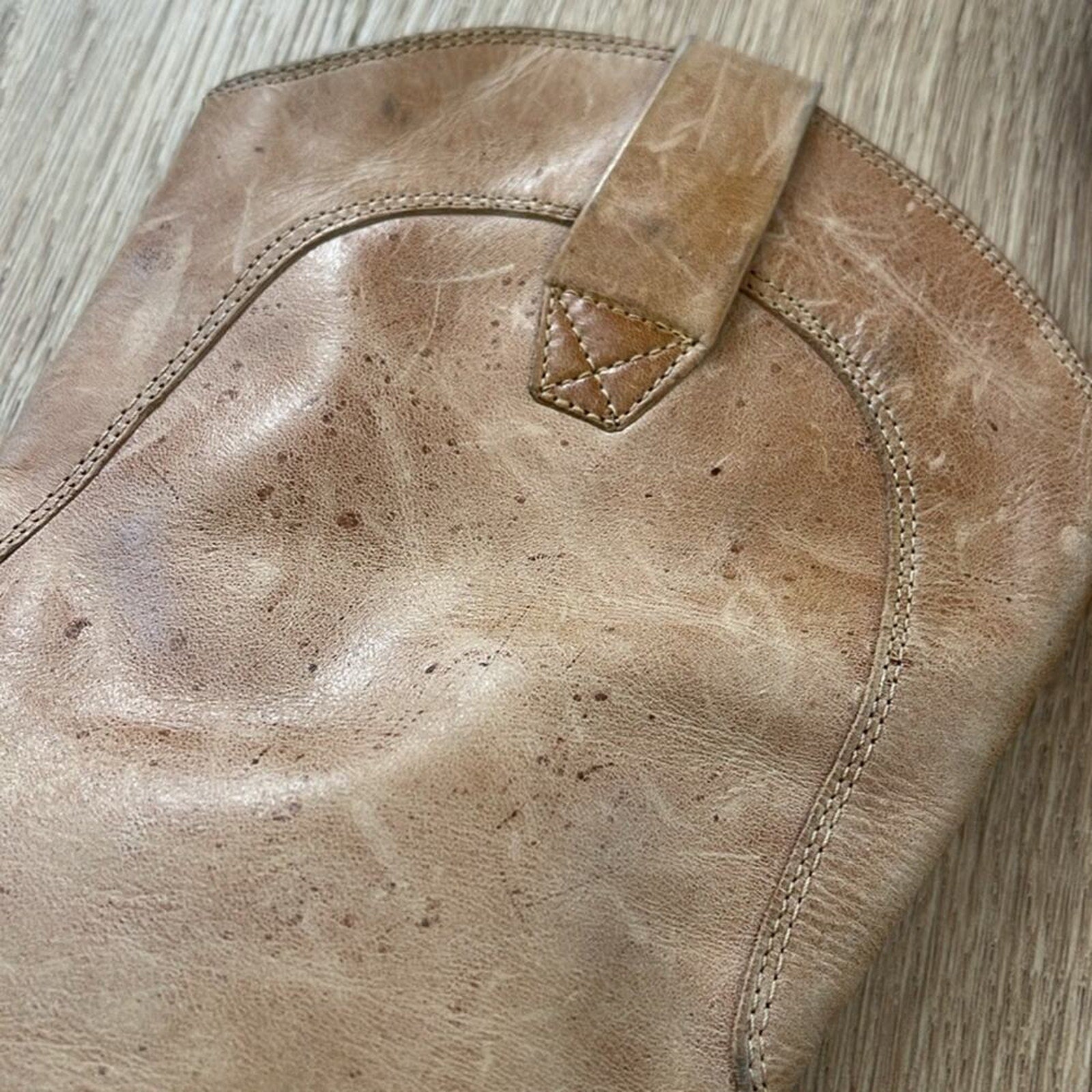 Penny Loves Kenny Lariat Women's Western Distressed Tan Leather Boots Size 6