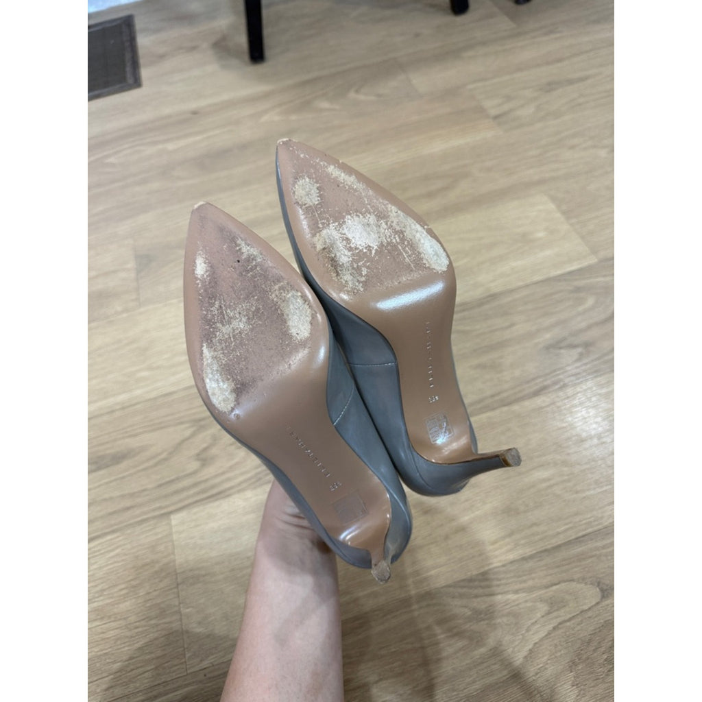 Elie Tahari Classic Pointed-Toe High Heel Pumps in Gray Size 9.5
