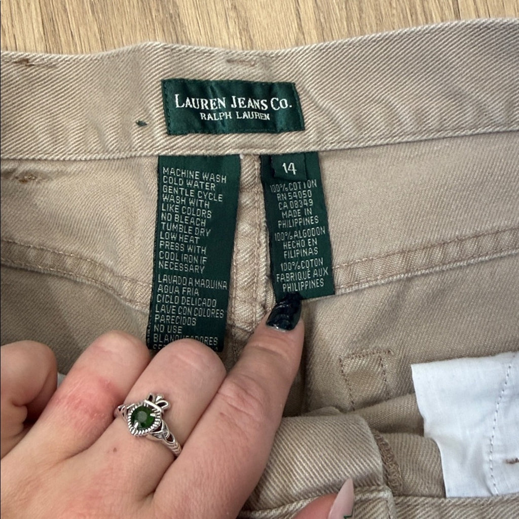 Lauren Ralph Lauren Beige Vintage Jeans Size 14