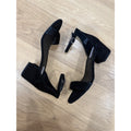 Steve Madden Irenee Black Suede Block Heel Sandals - Classic Open Toe Size 9