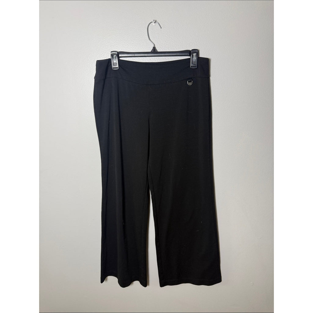 New York & Company Black Wide-Leg Knit Pants Size Medium