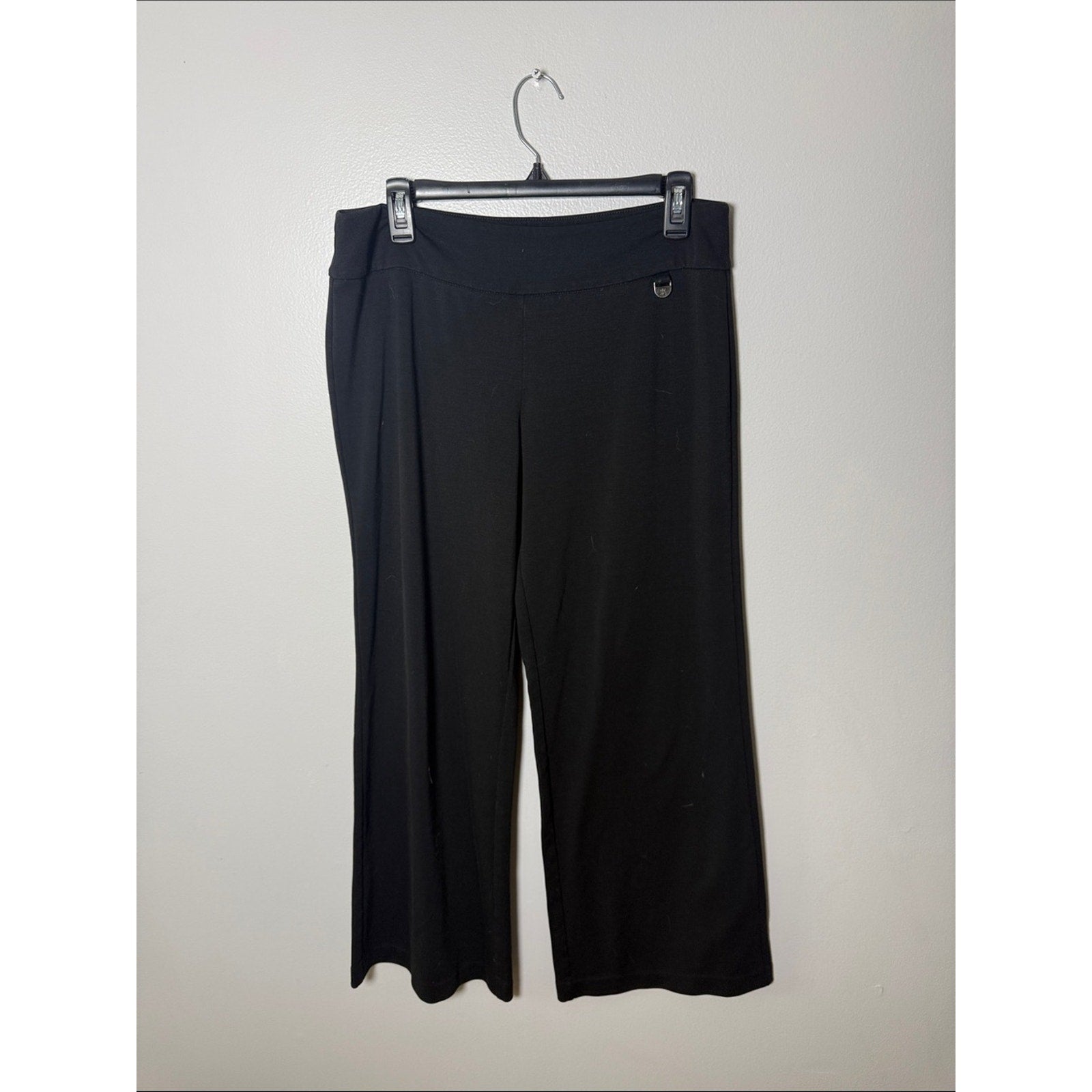 New York & Company Black Wide-Leg Knit Pants Size Medium