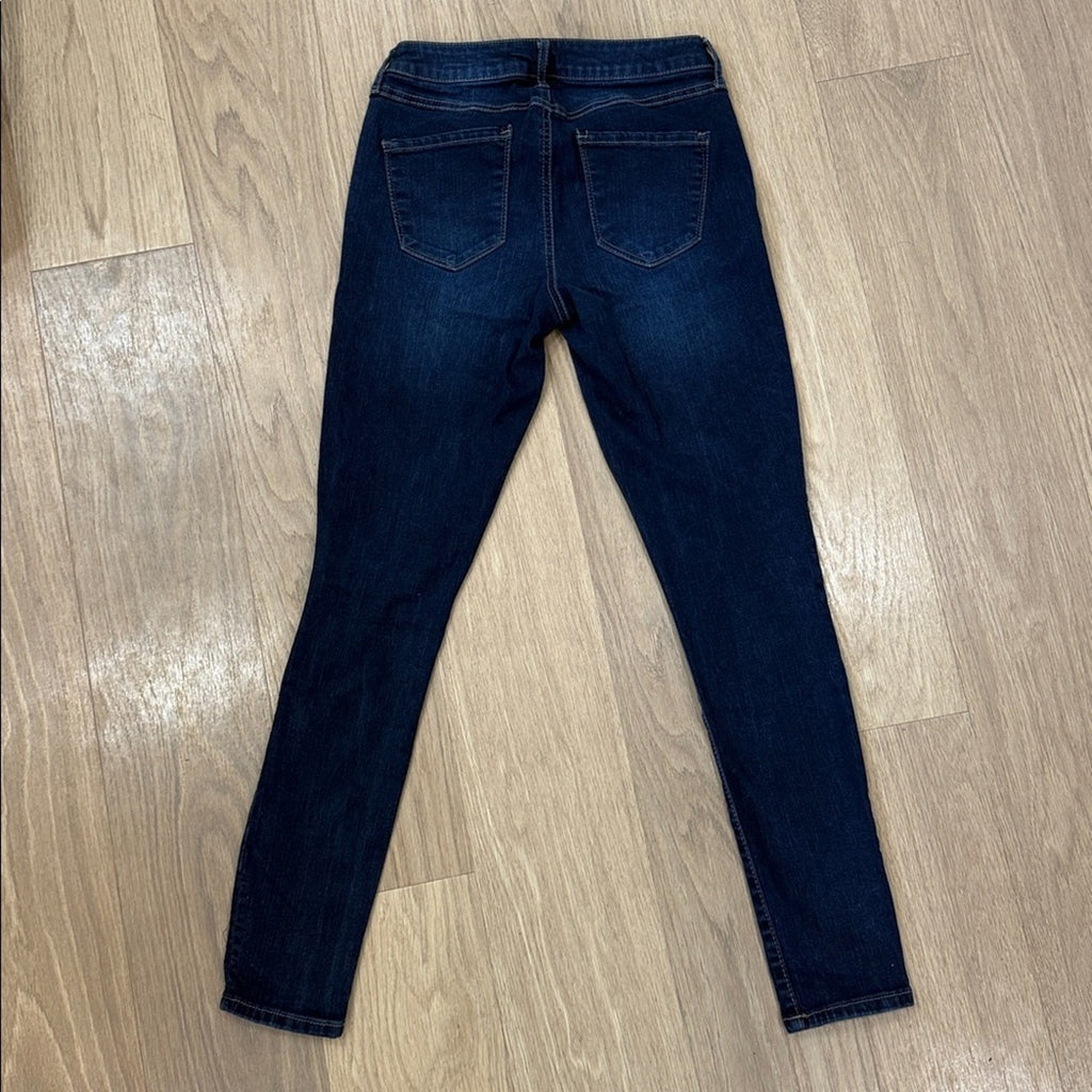 Rewash Classic Rise Dark Blue Distressed Women's Jeans Size 3