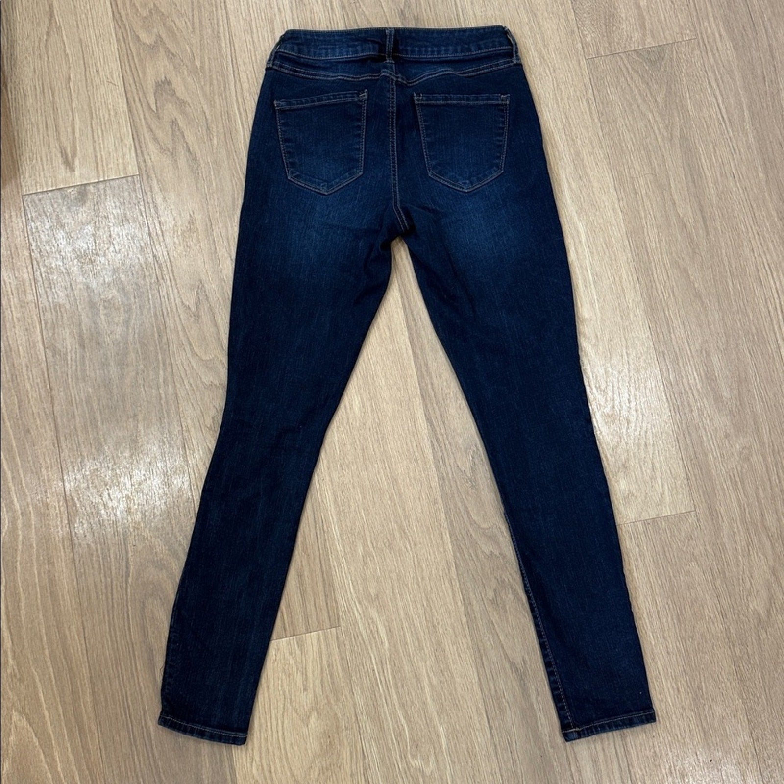 Rewash Classic Rise Dark Blue Distressed Women's Jeans Size 3