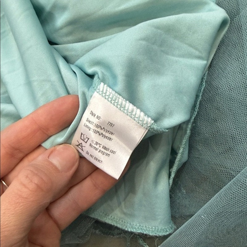 Ever Pretty Teal Sequin Embellished Gown Size 14