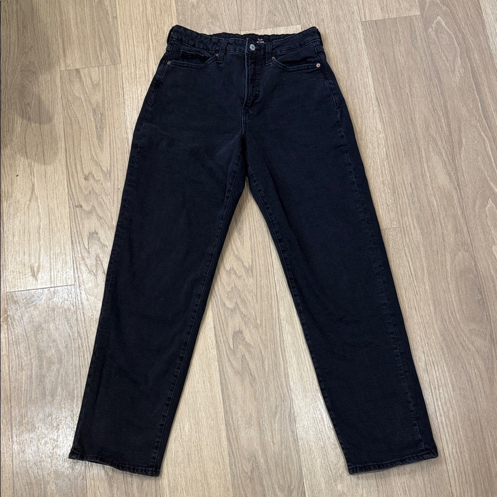 Old Navy Black High Rise Curvy OG Loose Denim Jeans Size 8T
