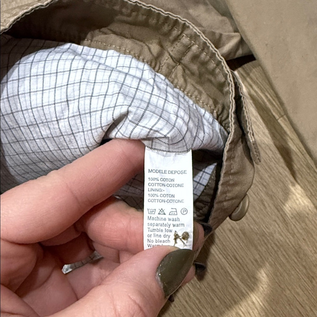 Bonpoint Kids Tan Utility Style Zip Front Jacket Size 4