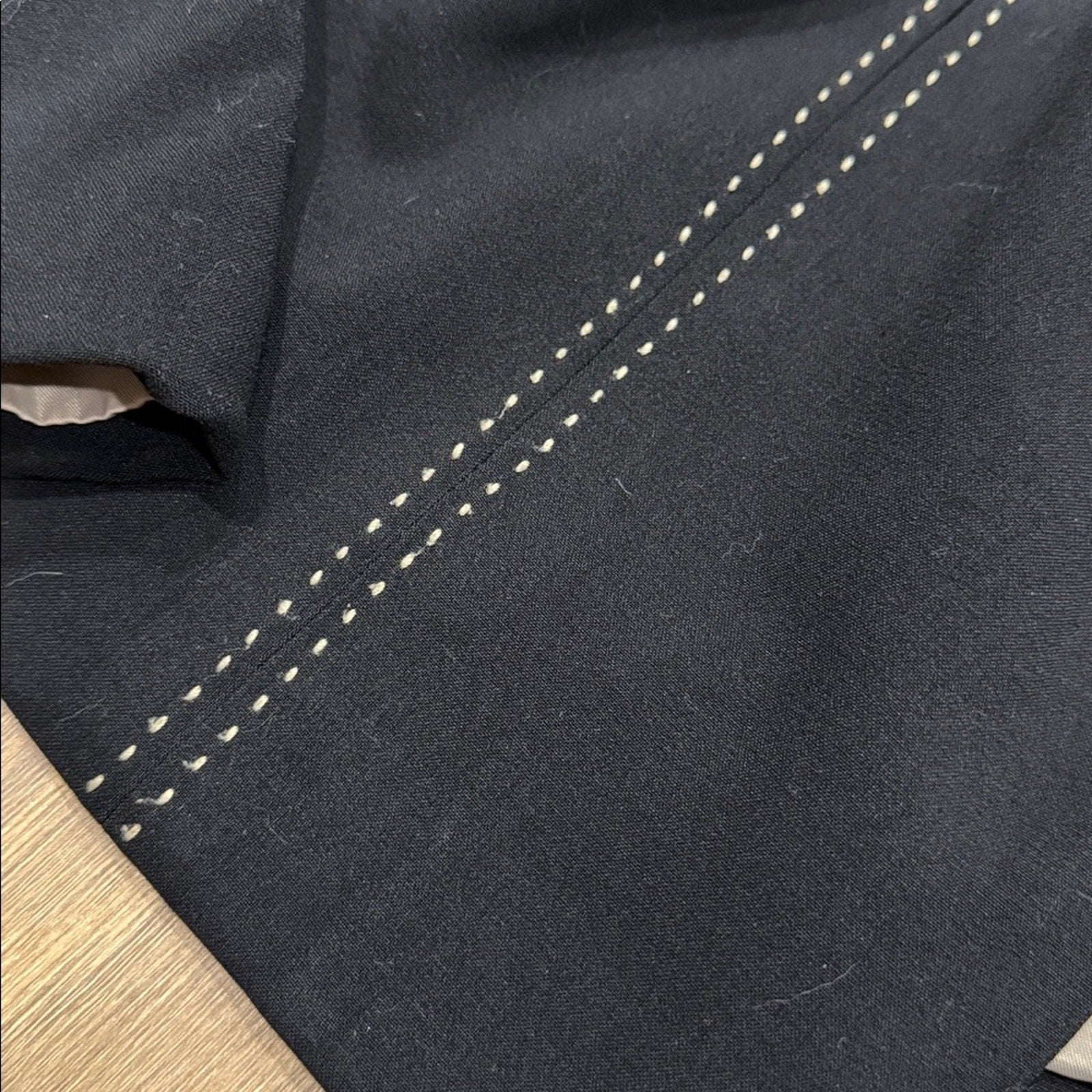 Dalia Black Women's Blazer with Stitch Detail Size 14