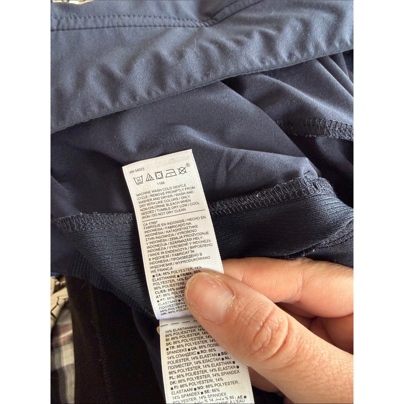 Athleta Navy Pull-On Straight Leg Pants Size 12