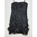 Nina Raynor Black Strapless Ruffled Cocktail Dress Size 10