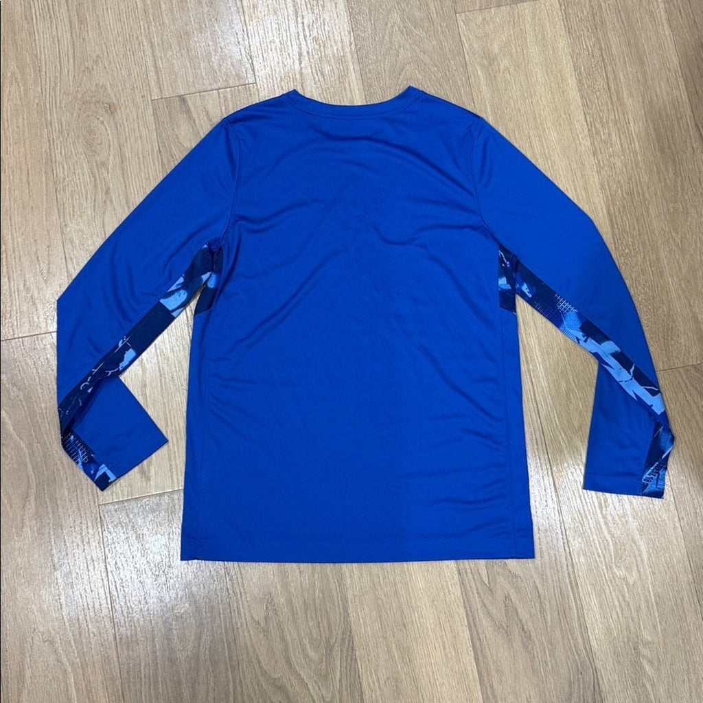 Nike Dri Fit Royal Blue Long Sleeve Shirt Size XL Boys