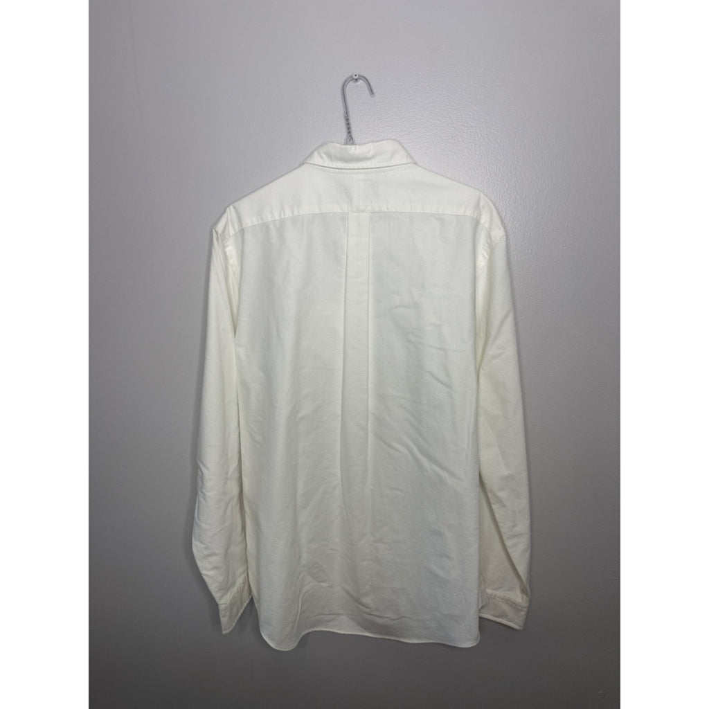 Ralph Lauren Ivory Oxford Button-Down Dress Shirt Size Large New!