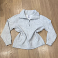 Te Verde Light Gray Quarter-Zip Collared Pullover Size Medium