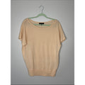 Banana Republic Cashmere Lightweight Peach Scoop-Neck Short Sleeve Sweater Large