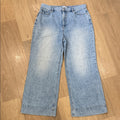 LOFT High Waist Palazzo Light Blue Wide Leg Denim Jeans Size 14