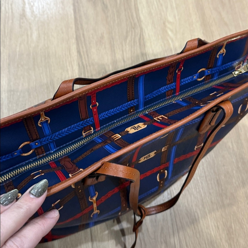 Lauren Ralph Lauren Equestrian Print Tote Bag