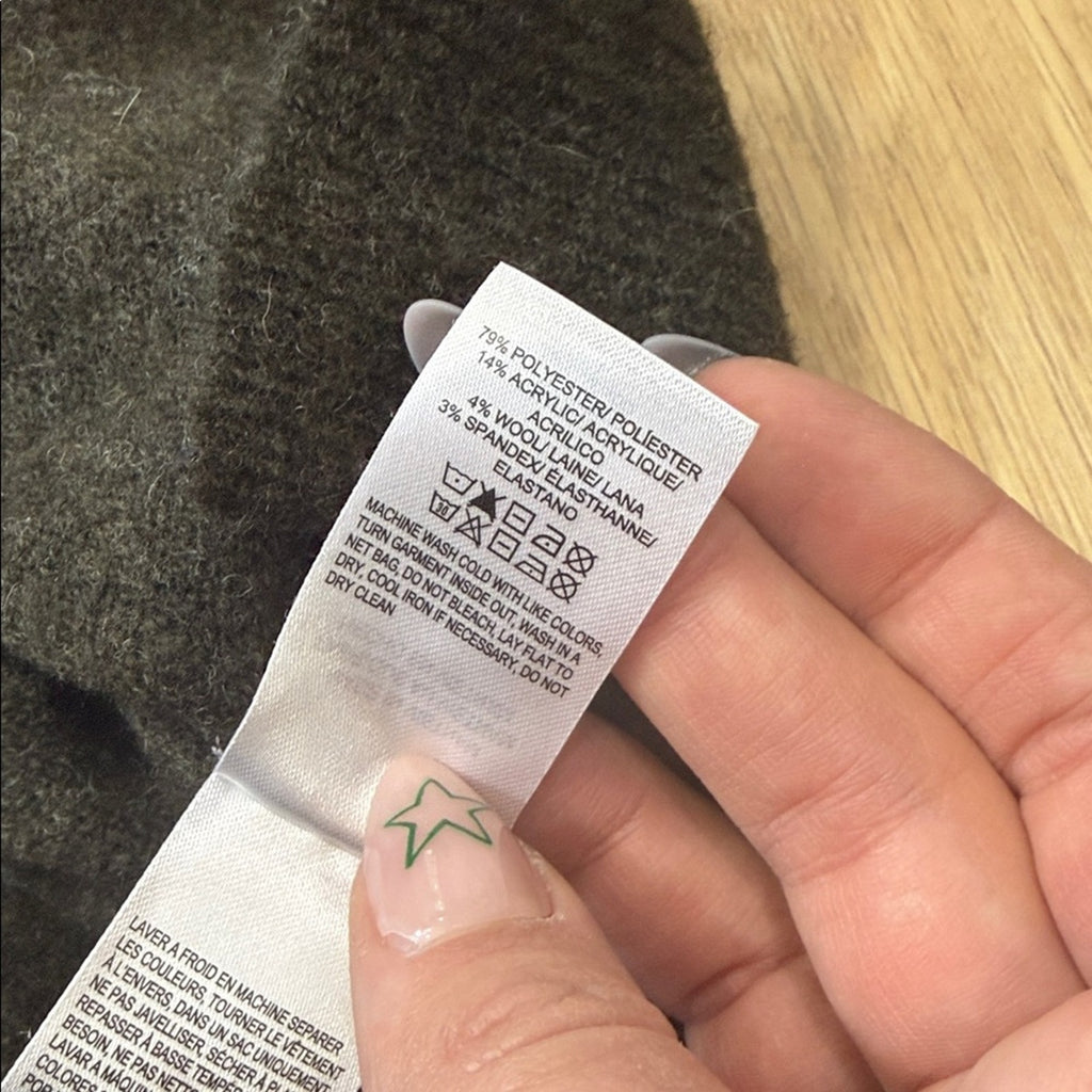 Lucky Brand Dark Green/Gray V-Neck Sweater Size Large