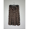 Love & Piece Brown Polka Dot Tie-Waist Skirt Size Medium