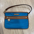Michael Kors Kempton Small Nylon & Leather Mini Bag - Teal/Tan