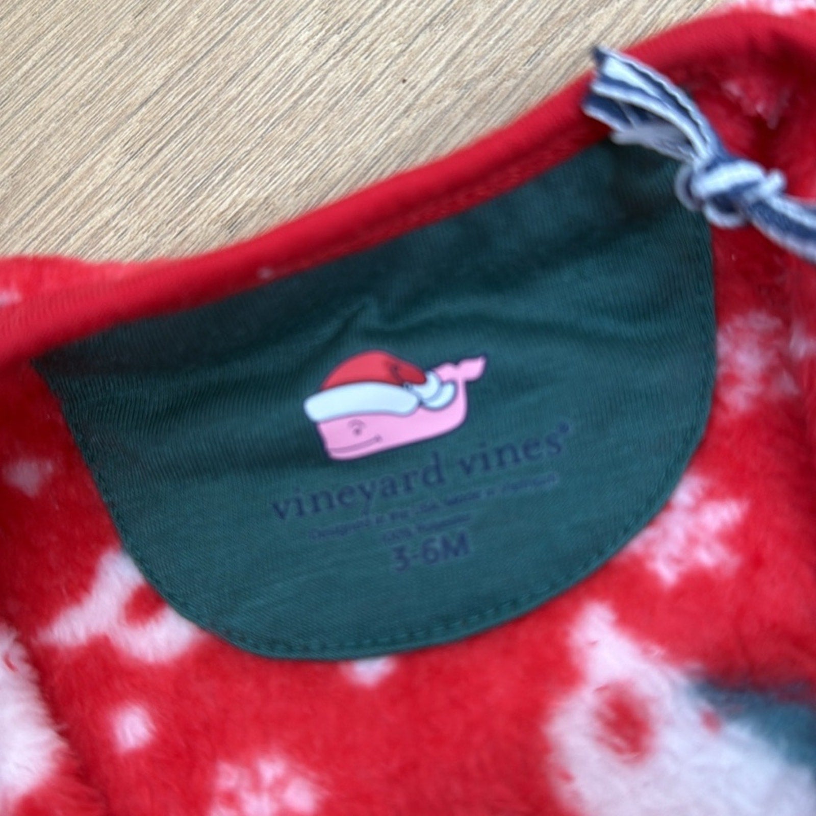 Vineyard Vines Red Kids Christmas One Piece Pajamas Size 3-6 Months NEW!