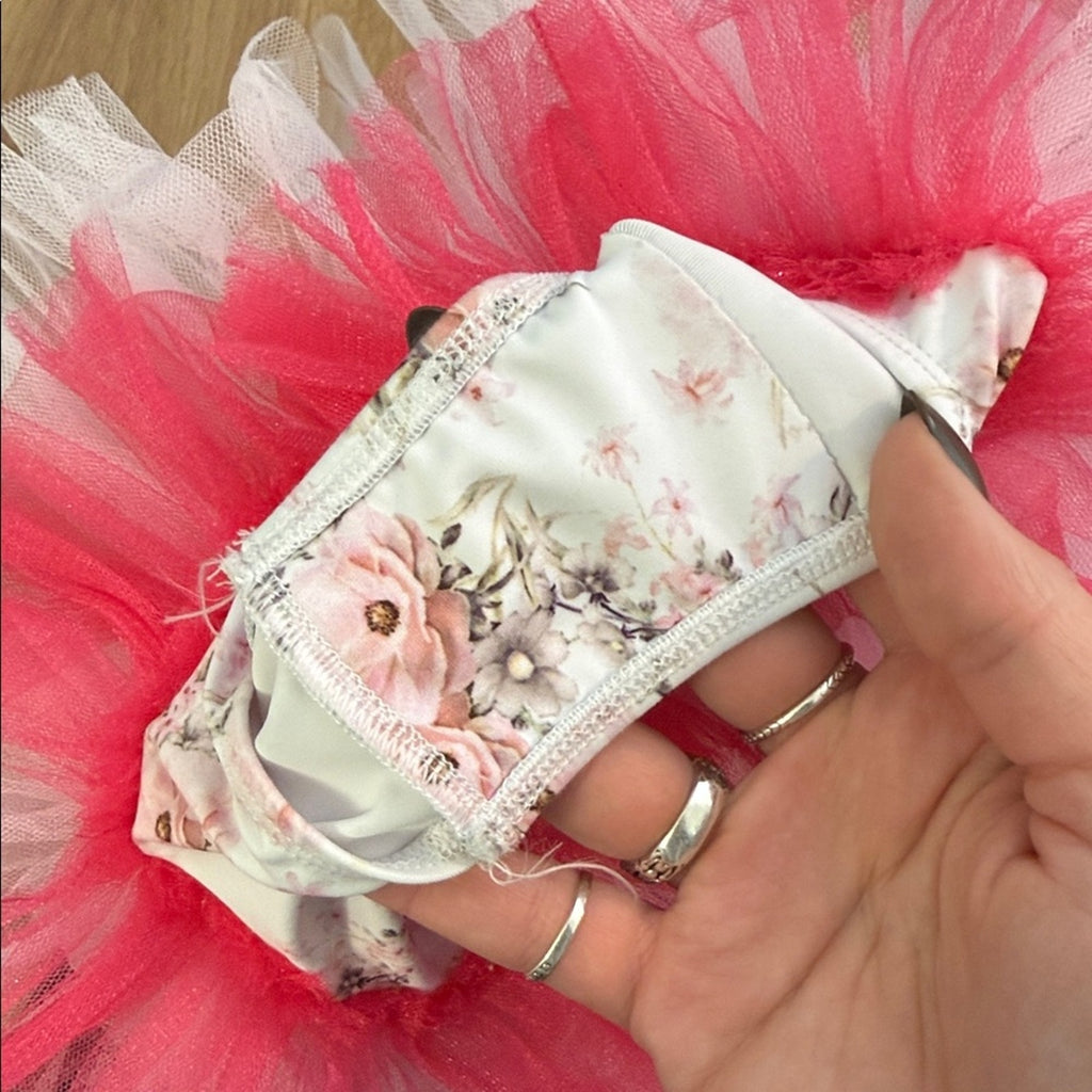 Danse De Paris Floral Pink Tutu Dress for Kids Size XS