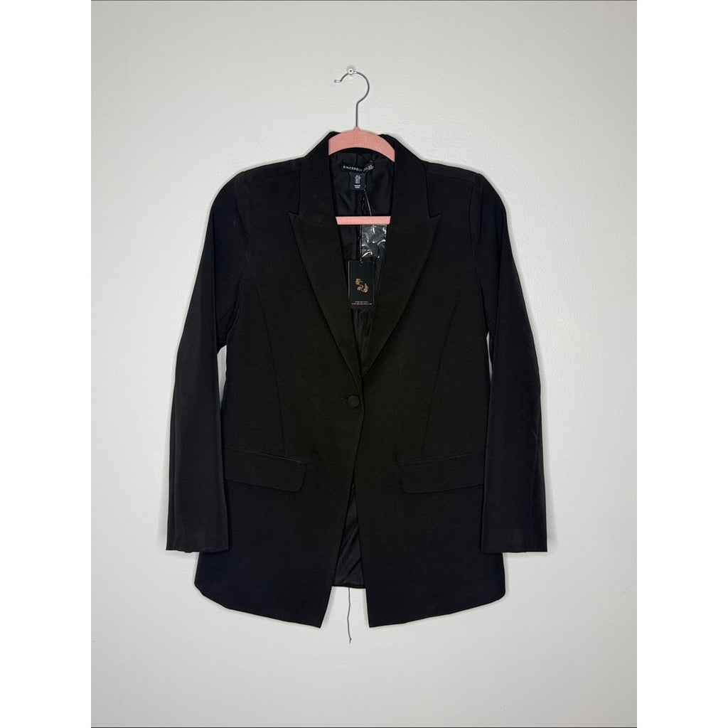Sincerely Jules Black Women's Single-Button Blazer Jacket Size Small NEW!