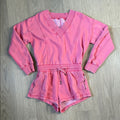 Free People Movement Intercept Pink Long Sleeve Romper Size Small