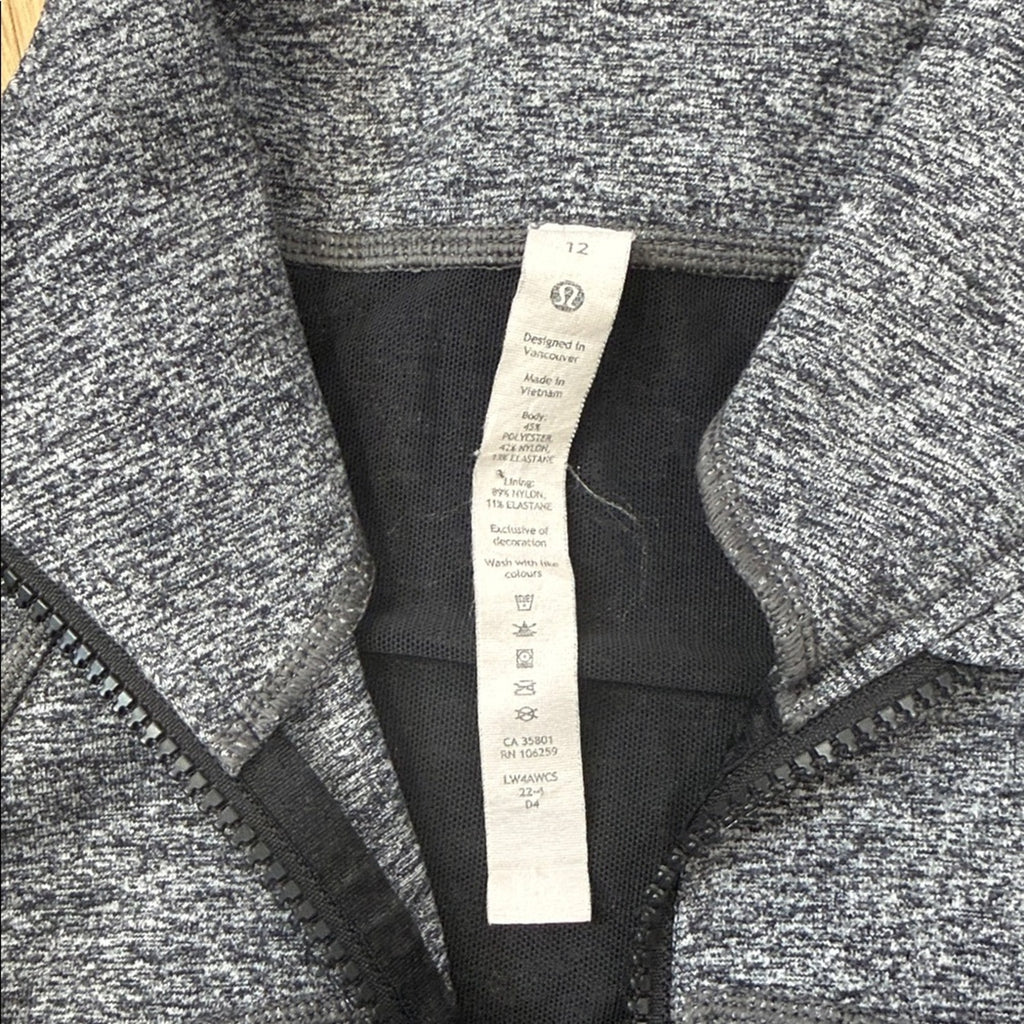 Lululemon Athletica Heathered Gray Define Jacket Size 12