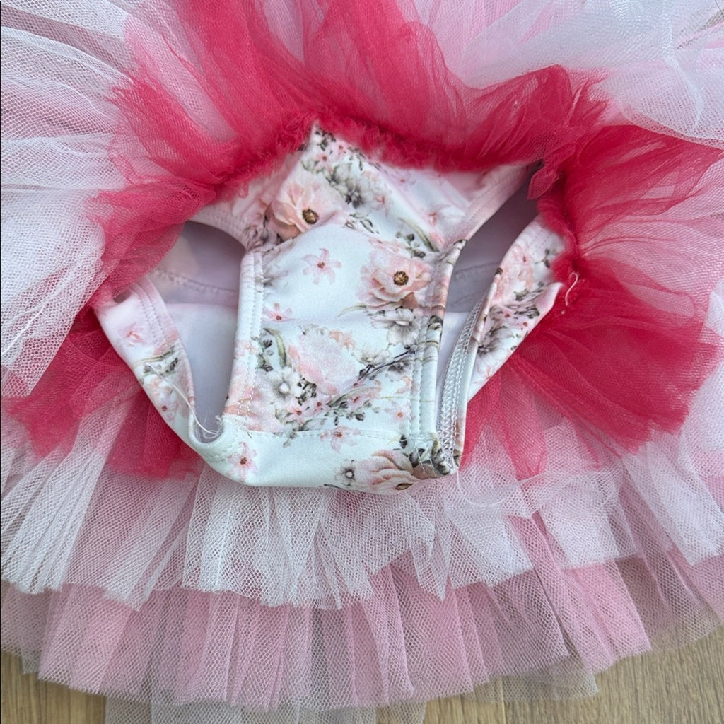 Danse De Paris Floral Pink Tutu Dress for Kids Size XS