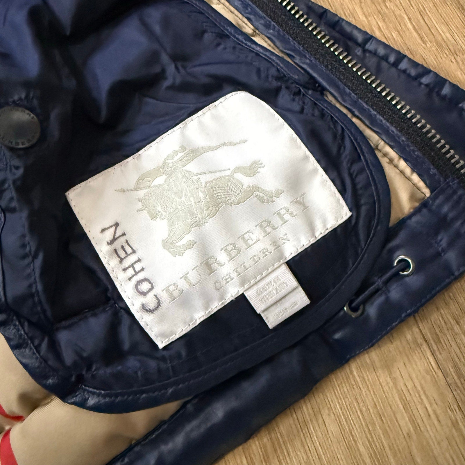 Burberry Kids Navy Blue Quilted Down Vest Size 10 Years