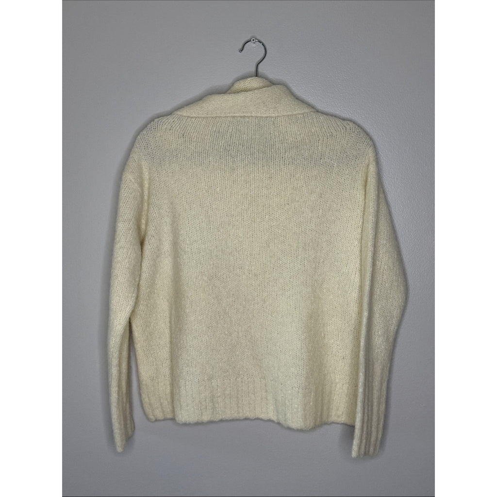Vince Cream Cowl Neck Cozy Knit Sweater Alpaca Blend Large