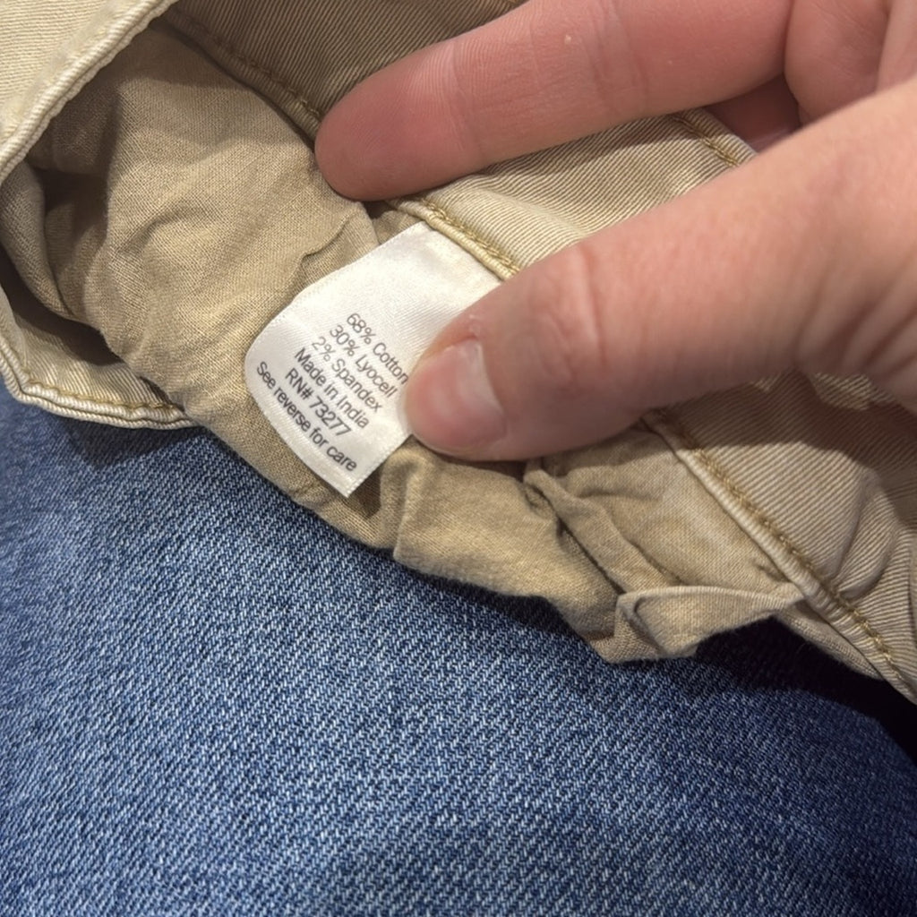SO Khaki Chino Style Cotton Blend Women's Shorts Size 16