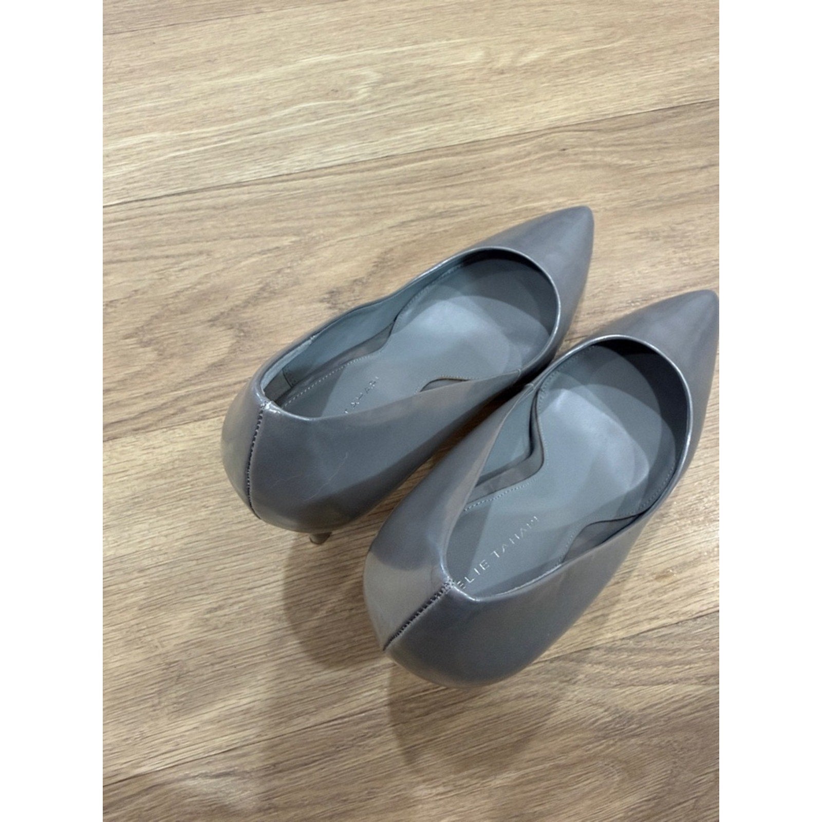 Elie Tahari Classic Pointed-Toe High Heel Pumps in Gray Size 9.5