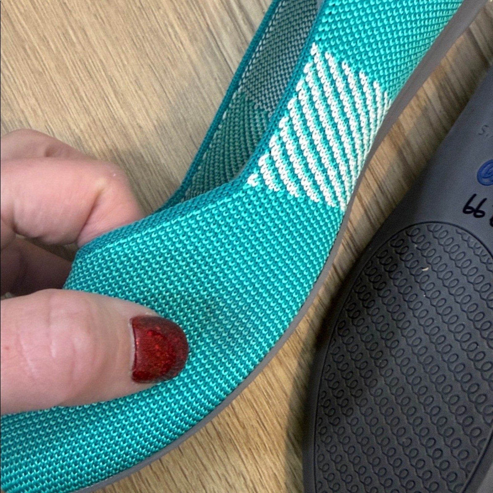 Rothy's Women's Pointed Toe Machine Washable Teal Flats Size 9