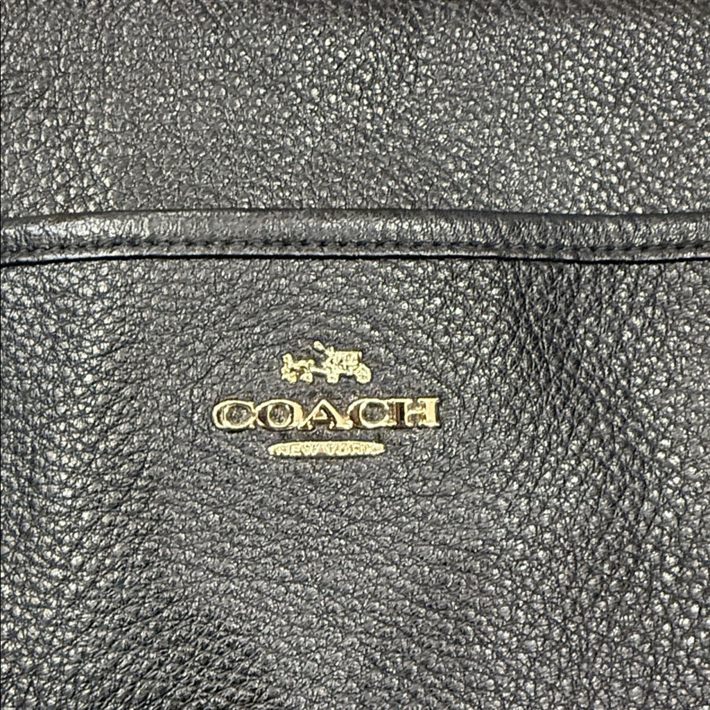 Coach File Crossbody Black Pebbled Leather Bag