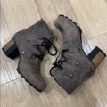 Sorel Women's Addington Lace-Up Leather Ankle Boots - Taupe, Size 9.5