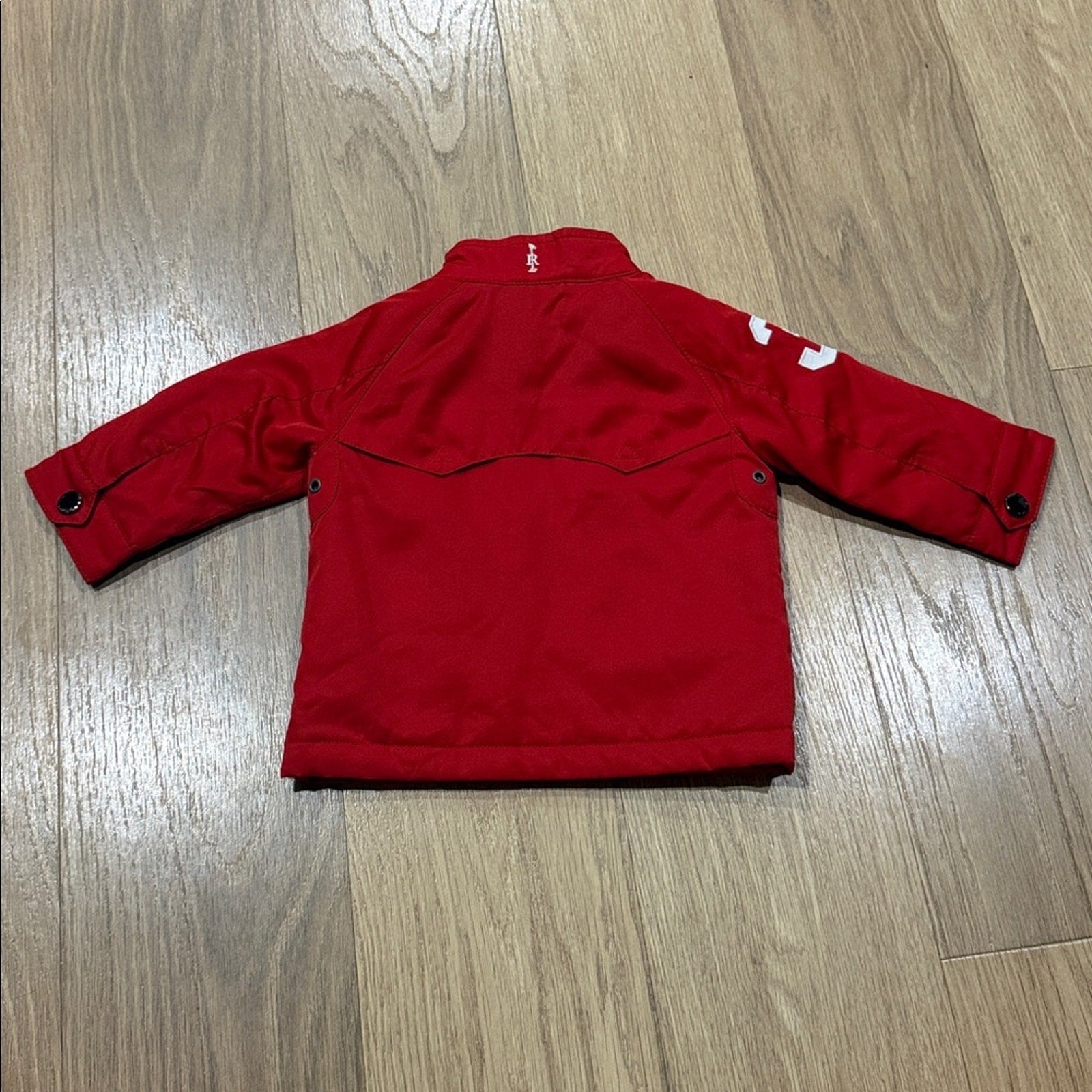 Ralph Lauren Red Mercer Club Polo Team Bomber Style Jacket Size 9 Months