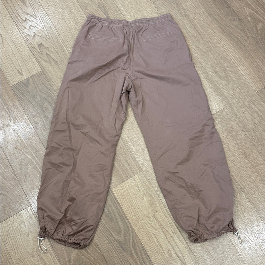 Zara Tan Parachute Style Pants Size Large