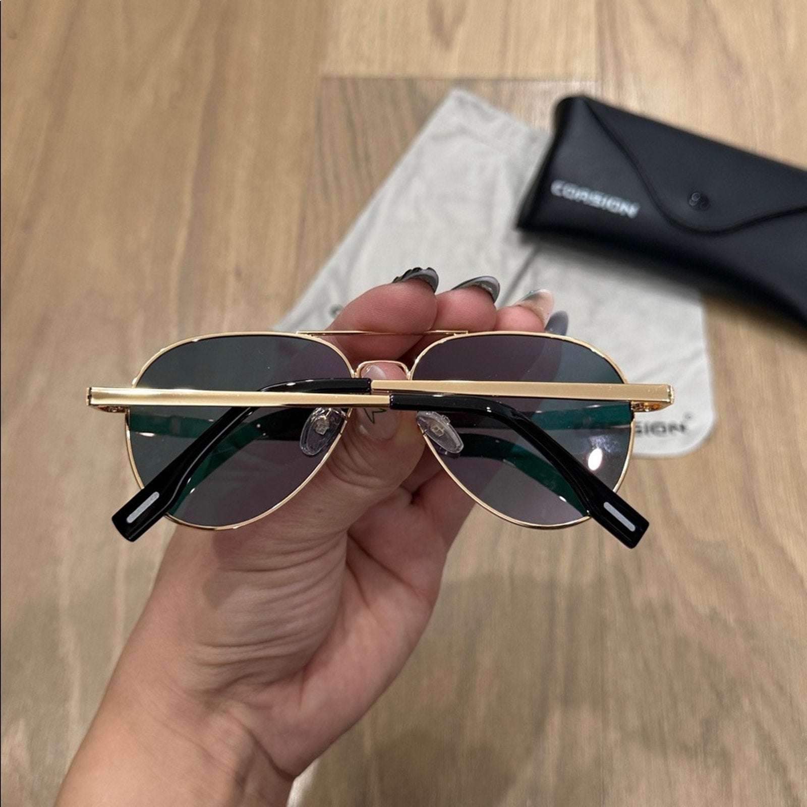 Corsion Pink Holographic Aviator Sunglasses NEW!