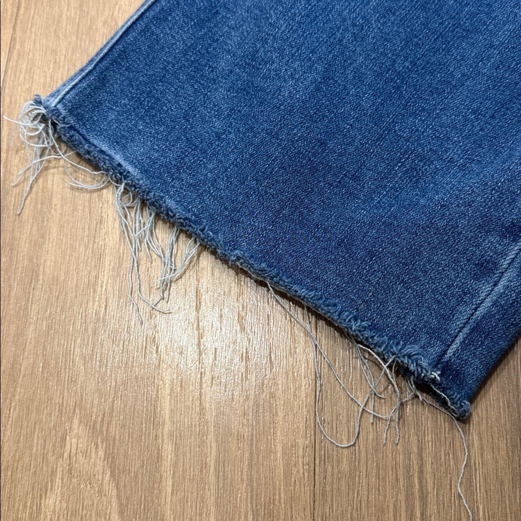 Judy Blue Boot Cut Raw Hem Jeans in Classic Blue Size 14W