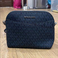 Michael Kors Jet Set Travel Med Signature Logo Dome Crossbody Bag Admiral Blue