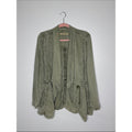 Max Jeans Olive Green Open-Front Utility Jean Jacket Size XL