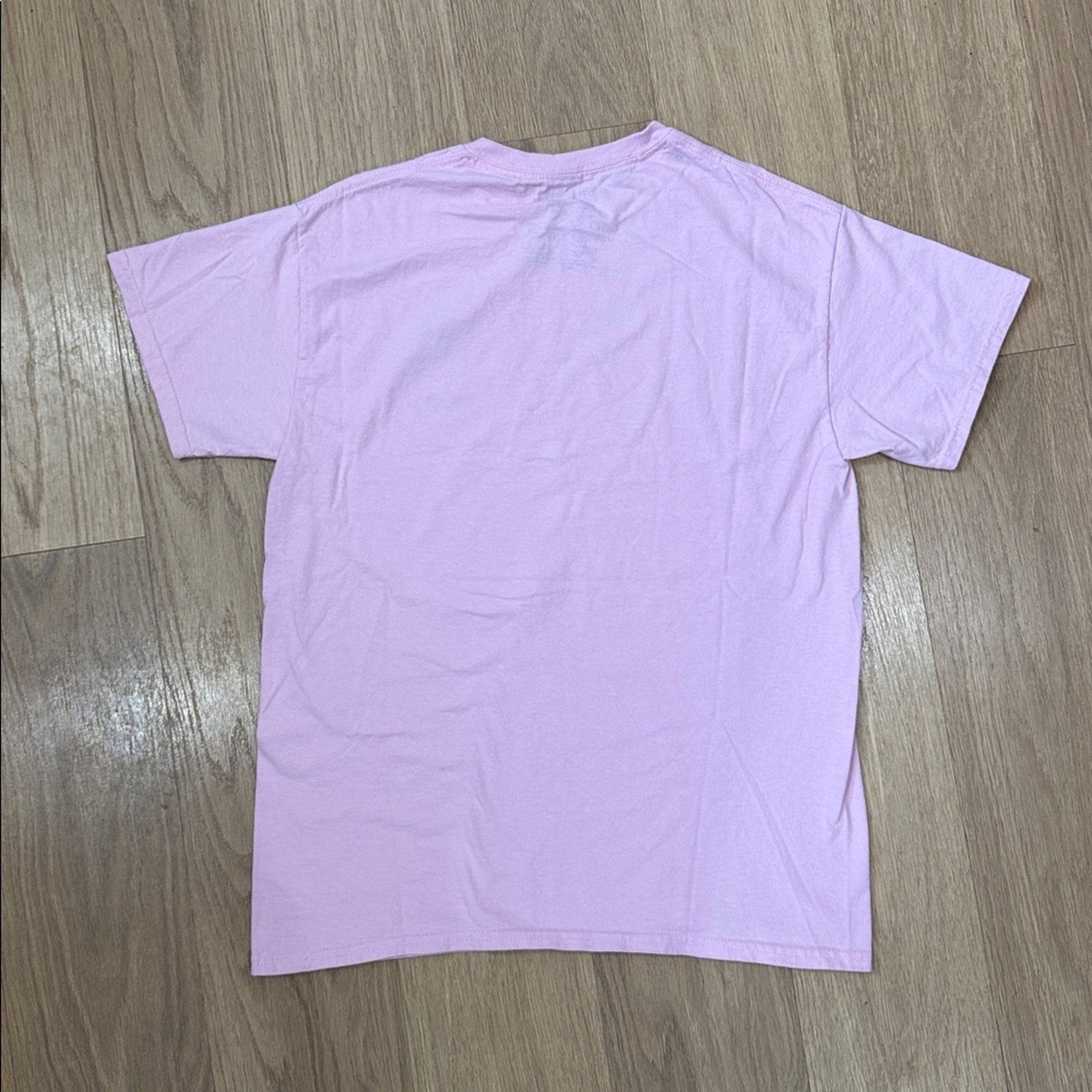 Riot Society Pink Crew Neck Bear Graphic T Shirt Size Medium
