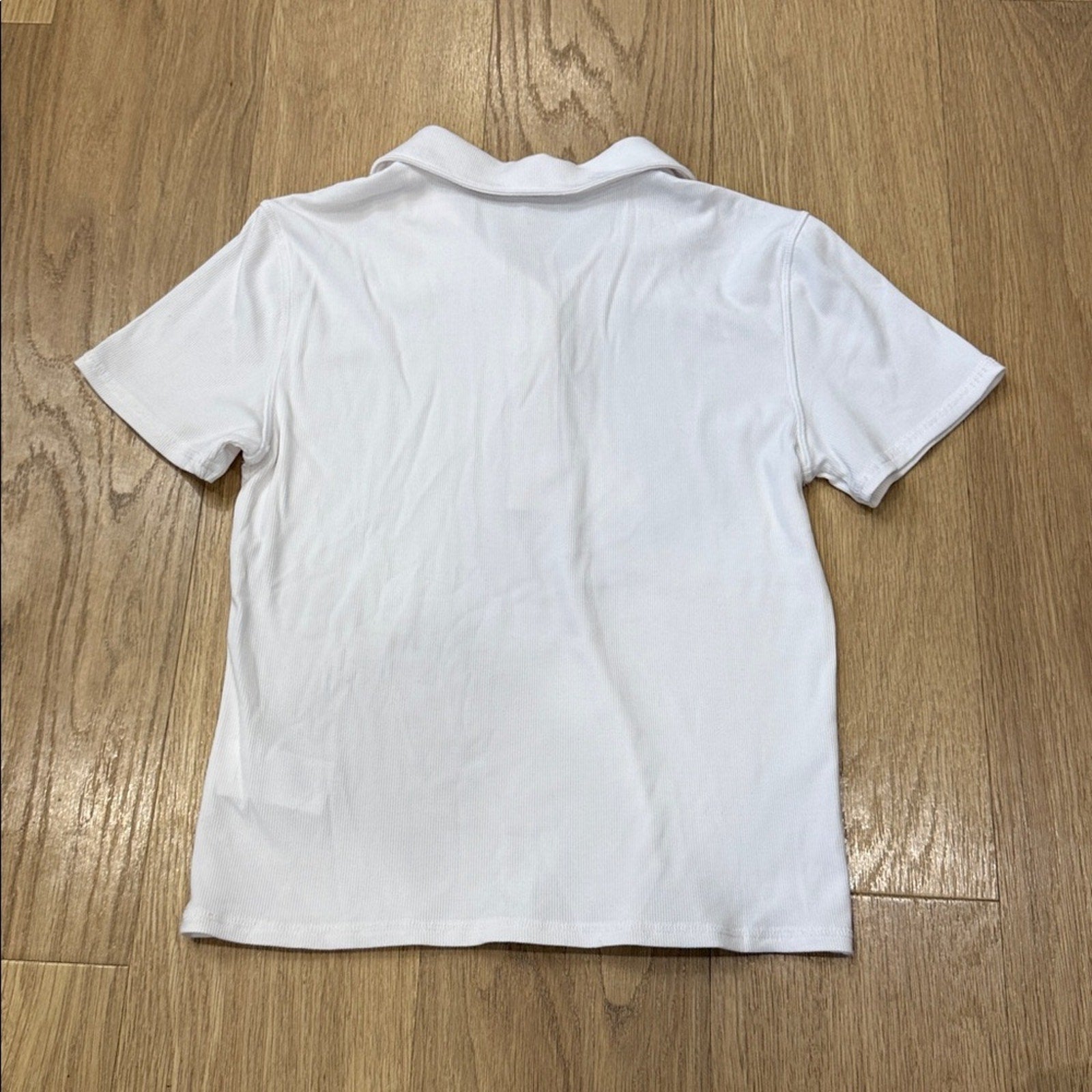Vuori Women's Pose Fitted Polo Ribbed White Material Size Medium