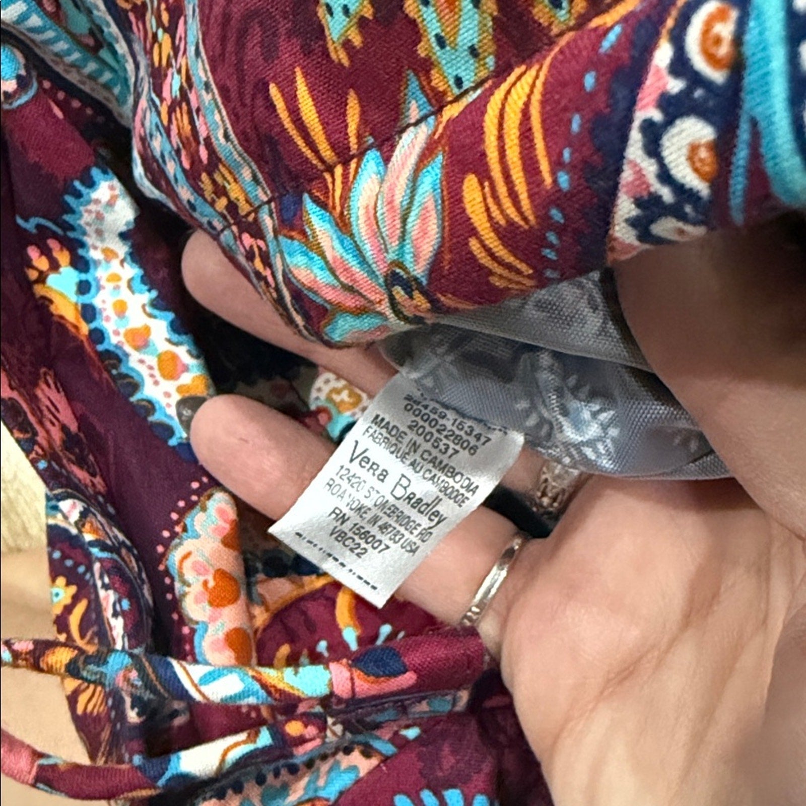 Vera Bradley Pouch in the Paisley Jamboree Pattern