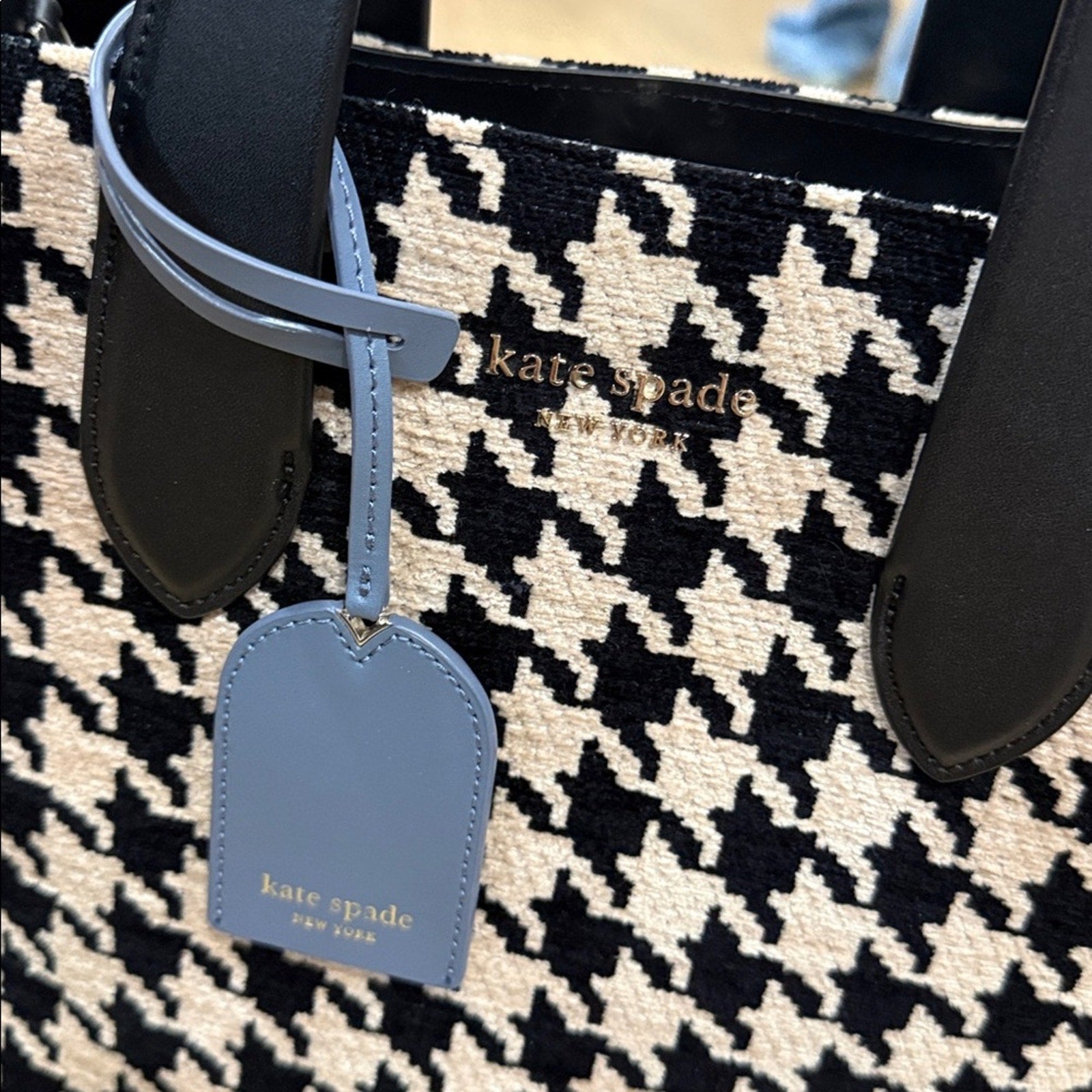 Kate Spade New York Manhattan Houndstooth Large Tote Bag