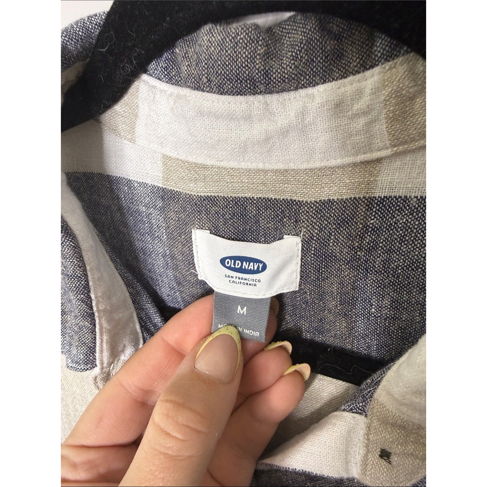 Old Navy Button Front Short Sleeve Plaid Dress Size Medium
