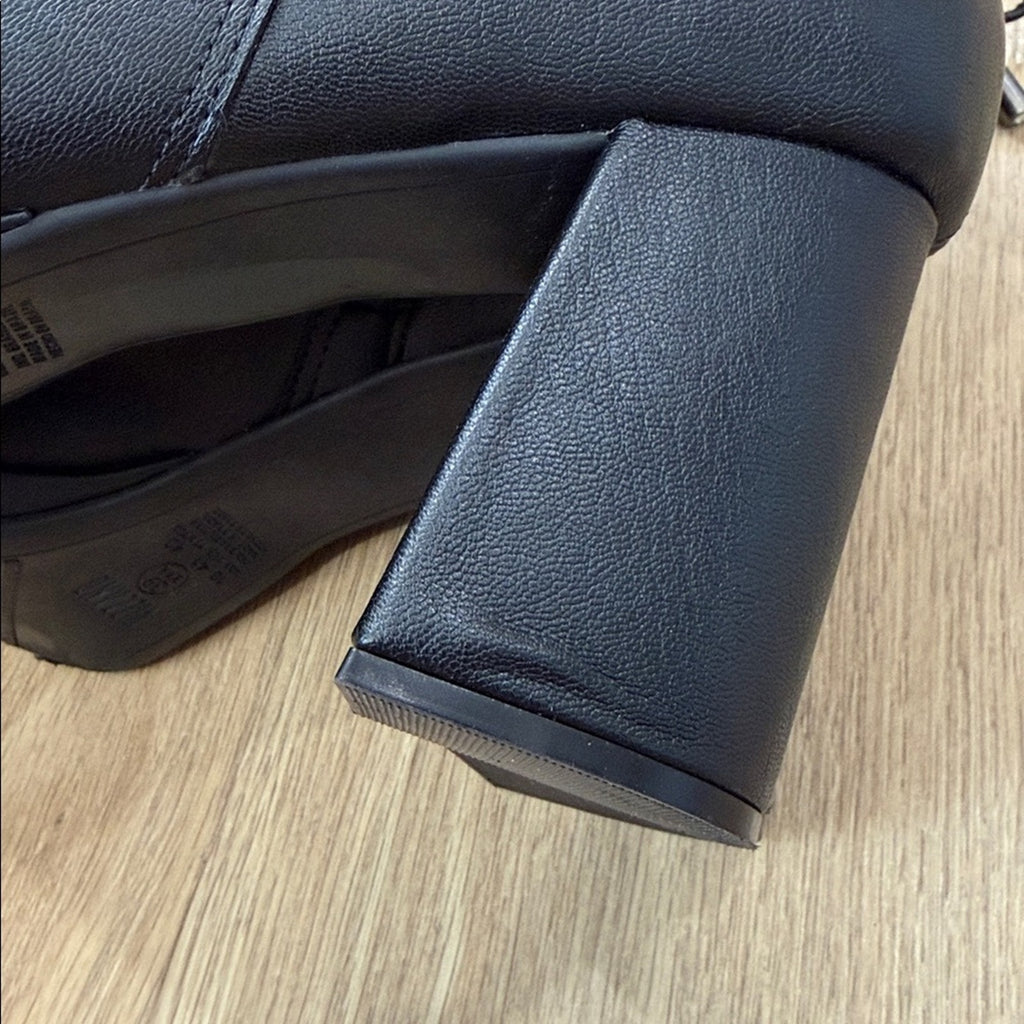 Vizzano Black Heeled Ankle Boots Lace Up Detail Size 10
